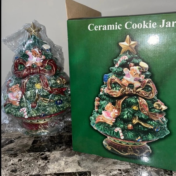 vintage Christmas cookie jar - Picture 1 of 5